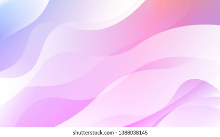 Geometric Wave Shape with Gradient Blurred Abstract Background. For Greeting Card, Flyer, Poster, Brochure, Banner Calendar. Vector Illustration