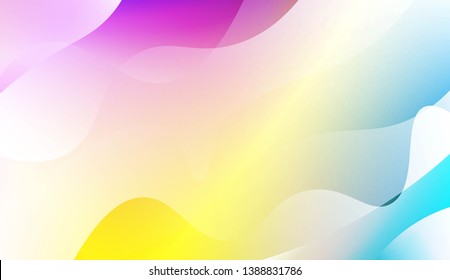Geometric Wave Shape with Gradient Blurred Abstract Background. For Greeting Card, Flyer, Poster, Brochure, Banner Calendar. Vector Illustration