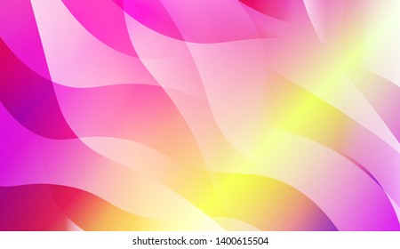 Geometric Wave Shape with Gradient Blurred Abstract Background. For Greeting Card, Flyer, Poster, Brochure, Banner Calendar. Vector Illustration