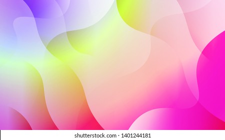 Geometric Wave Shape with Gradient Blurred Abstract Background. For Greeting Card, Flyer, Poster, Brochure, Banner Calendar. Vector Illustration