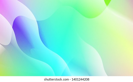 Geometric Wave Shape with Gradient Blurred Abstract Background. For Greeting Card, Flyer, Poster, Brochure, Banner Calendar. Vector Illustration