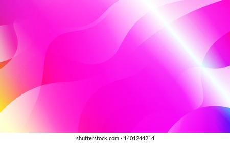 Geometric Wave Shape with Gradient Blurred Abstract Background. For Greeting Card, Flyer, Poster, Brochure, Banner Calendar. Vector Illustration