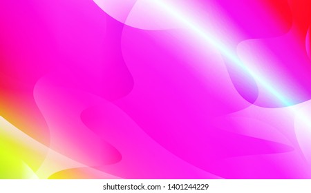 Geometric Wave Shape with Gradient Blurred Abstract Background. For Greeting Card, Flyer, Poster, Brochure, Banner Calendar. Vector Illustration