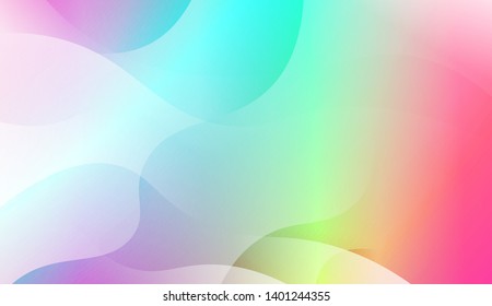 Geometric Wave Shape with Gradient Blurred Abstract Background. For Greeting Card, Flyer, Poster, Brochure, Banner Calendar. Vector Illustration