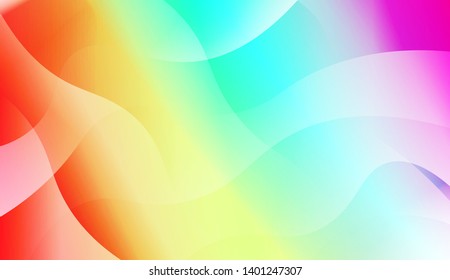 Geometric Wave Shape with Gradient Blurred Abstract Background. For Greeting Card, Flyer, Poster, Brochure, Banner Calendar. Vector Illustration
