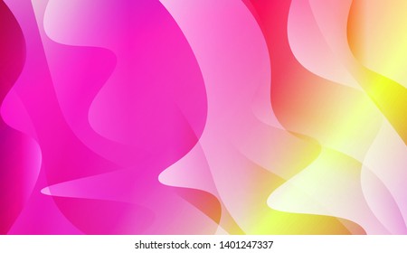 Geometric Wave Shape with Gradient Blurred Abstract Background. For Greeting Card, Flyer, Poster, Brochure, Banner Calendar. Vector Illustration