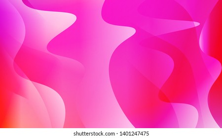 Geometric Wave Shape with Gradient Blurred Abstract Background. For Greeting Card, Flyer, Poster, Brochure, Banner Calendar. Vector Illustration