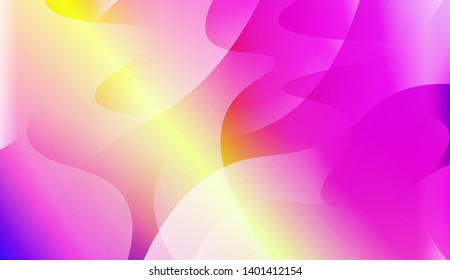 Geometric Wave Shape with Gradient Blurred Abstract Background. For Greeting Card, Flyer, Poster, Brochure, Banner Calendar. Vector Illustration