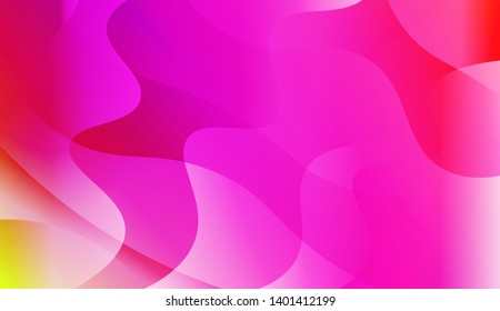 Geometric Wave Shape with Gradient Blurred Abstract Background. For Greeting Card, Flyer, Poster, Brochure, Banner Calendar. Vector Illustration