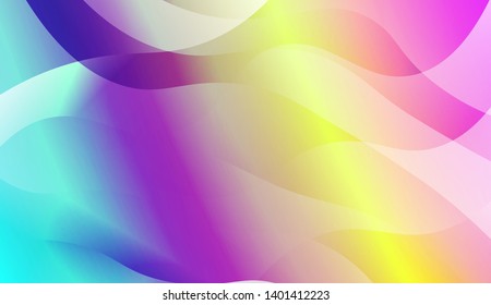 Geometric Wave Shape with Gradient Blurred Abstract Background. For Greeting Card, Flyer, Poster, Brochure, Banner Calendar. Vector Illustration