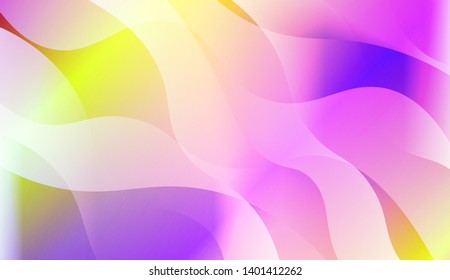 Geometric Wave Shape with Gradient Blurred Abstract Background. For Greeting Card, Flyer, Poster, Brochure, Banner Calendar. Vector Illustration