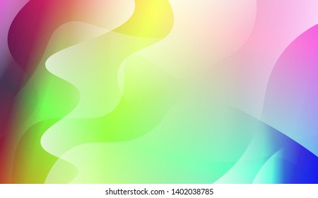 Geometric Wave Shape with Gradient Blurred Abstract Background. For Greeting Card, Flyer, Poster, Brochure, Banner Calendar. Vector Illustration