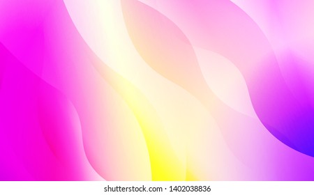 Geometric Wave Shape with Gradient Blurred Abstract Background. For Greeting Card, Flyer, Poster, Brochure, Banner Calendar. Vector Illustration