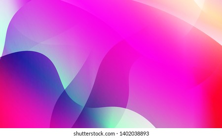 Geometric Wave Shape with Gradient Blurred Abstract Background. For Greeting Card, Flyer, Poster, Brochure, Banner Calendar. Vector Illustration