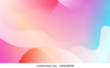 Geometric Wave Shape with Gradient Blurred Abstract Background. For Greeting Card, Flyer, Poster, Brochure, Banner Calendar. Vector Illustration