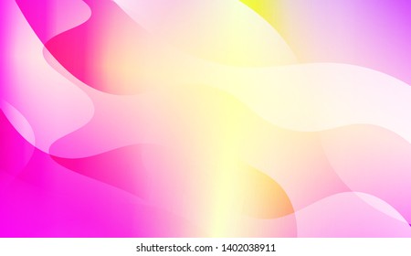 Geometric Wave Shape with Gradient Blurred Abstract Background. For Greeting Card, Flyer, Poster, Brochure, Banner Calendar. Vector Illustration