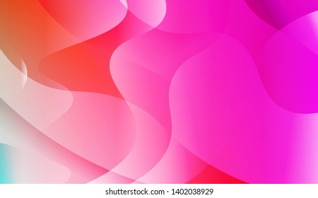 Geometric Wave Shape with Gradient Blurred Abstract Background. For Greeting Card, Flyer, Poster, Brochure, Banner Calendar. Vector Illustration