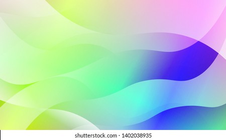 Geometric Wave Shape with Gradient Blurred Abstract Background. For Greeting Card, Flyer, Poster, Brochure, Banner Calendar. Vector Illustration