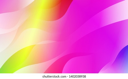 Geometric Wave Shape with Gradient Blurred Abstract Background. For Greeting Card, Flyer, Poster, Brochure, Banner Calendar. Vector Illustration