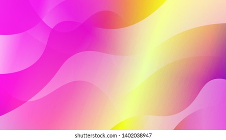 Geometric Wave Shape with Gradient Blurred Abstract Background. For Greeting Card, Flyer, Poster, Brochure, Banner Calendar. Vector Illustration