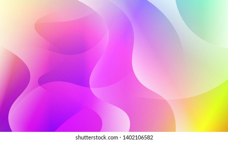 Geometric Wave Shape with Gradient Blurred Abstract Background. For Greeting Card, Flyer, Poster, Brochure, Banner Calendar. Vector Illustration