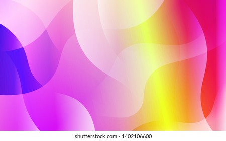 Geometric Wave Shape with Gradient Blurred Abstract Background. For Greeting Card, Flyer, Poster, Brochure, Banner Calendar. Vector Illustration