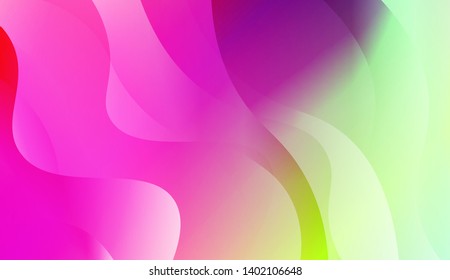 Geometric Wave Shape with Gradient Blurred Abstract Background. For Greeting Card, Flyer, Poster, Brochure, Banner Calendar. Vector Illustration