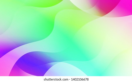 Geometric Wave Shape with Gradient Blurred Abstract Background. For Greeting Card, Flyer, Poster, Brochure, Banner Calendar. Vector Illustration