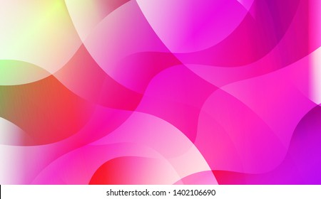 Geometric Wave Shape with Gradient Blurred Abstract Background. For Greeting Card, Flyer, Poster, Brochure, Banner Calendar. Vector Illustration