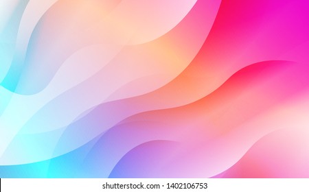 Geometric Wave Shape with Gradient Blurred Abstract Background. For Greeting Card, Flyer, Poster, Brochure, Banner Calendar. Vector Illustration