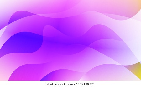 Geometric Wave Shape with Gradient Blurred Abstract Background. For Greeting Card, Flyer, Poster, Brochure, Banner Calendar. Vector Illustration