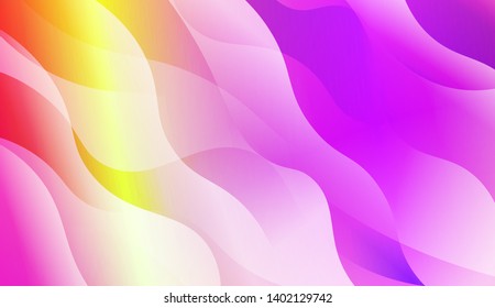 Geometric Wave Shape with Gradient Blurred Abstract Background. For Greeting Card, Flyer, Poster, Brochure, Banner Calendar. Vector Illustration