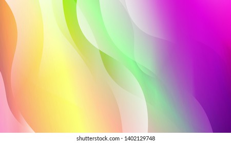 Geometric Wave Shape with Gradient Blurred Abstract Background. For Greeting Card, Flyer, Poster, Brochure, Banner Calendar. Vector Illustration
