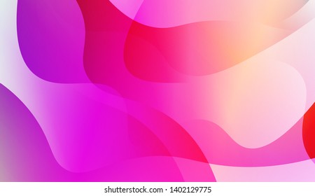 Geometric Wave Shape with Gradient Blurred Abstract Background. For Greeting Card, Flyer, Poster, Brochure, Banner Calendar. Vector Illustration
