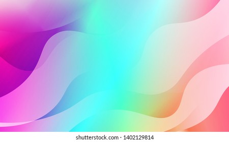 Geometric Wave Shape with Gradient Blurred Abstract Background. For Greeting Card, Flyer, Poster, Brochure, Banner Calendar. Vector Illustration