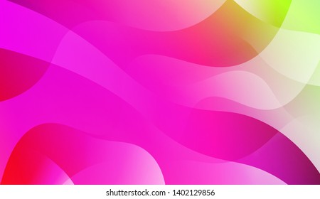 Geometric Wave Shape with Gradient Blurred Abstract Background. For Greeting Card, Flyer, Poster, Brochure, Banner Calendar. Vector Illustration