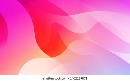 Geometric Wave Shape with Gradient Blurred Abstract Background. For Greeting Card, Flyer, Poster, Brochure, Banner Calendar. Vector Illustration