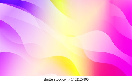 Geometric Wave Shape with Gradient Blurred Abstract Background. For Greeting Card, Flyer, Poster, Brochure, Banner Calendar. Vector Illustration