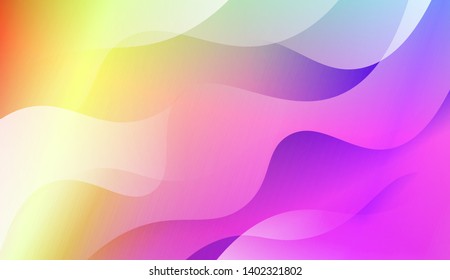 Geometric Wave Shape with Gradient Blurred Abstract Background. For Greeting Card, Flyer, Poster, Brochure, Banner Calendar. Vector Illustration