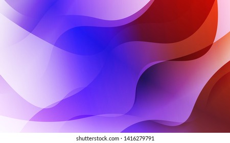Geometric Wave Shape with Gradient Blurred Abstract Background. For Greeting Card, Flyer, Poster, Brochure, Banner Calendar. Vector Illustration