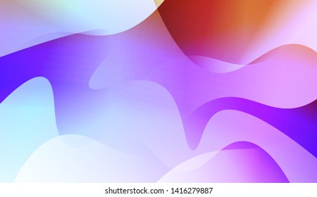 Geometric Wave Shape with Gradient Blurred Abstract Background. For Greeting Card, Flyer, Poster, Brochure, Banner Calendar. Vector Illustration