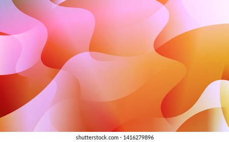 Geometric Wave Shape with Gradient Blurred Abstract Background. For Greeting Card, Flyer, Poster, Brochure, Banner Calendar. Vector Illustration