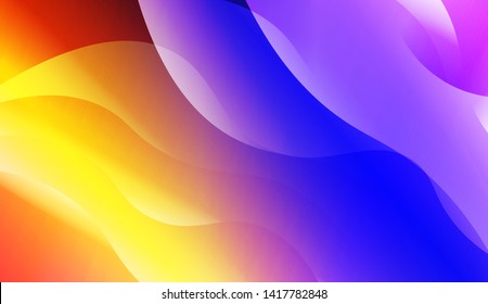Geometric Wave Shape with Gradient Blurred Abstract Background. For Greeting Card, Flyer, Poster, Brochure, Banner Calendar. Vector Illustration