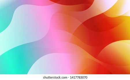 Geometric Wave Shape with Gradient Blurred Abstract Background. For Greeting Card, Flyer, Poster, Brochure, Banner Calendar. Vector Illustration