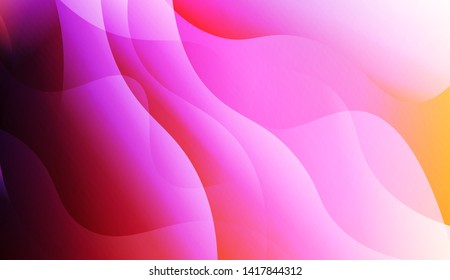 Geometric Wave Shape with Gradient Blurred Abstract Background. For Greeting Card, Flyer, Poster, Brochure, Banner Calendar. Vector Illustration