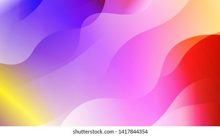 Geometric Wave Shape with Gradient Blurred Abstract Background. For Greeting Card, Flyer, Poster, Brochure, Banner Calendar. Vector Illustration