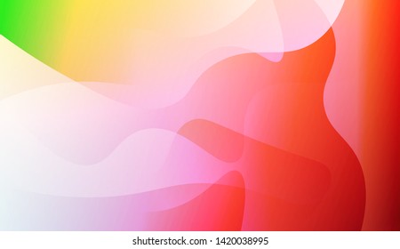 Geometric Wave Shape with Gradient Blurred Abstract Background. For Greeting Card, Flyer, Poster, Brochure, Banner Calendar. Vector Illustration