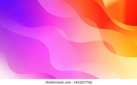 Geometric Wave Shape with Gradient Blurred Abstract Background. For Greeting Card, Flyer, Poster, Brochure, Banner Calendar. Vector Illustration