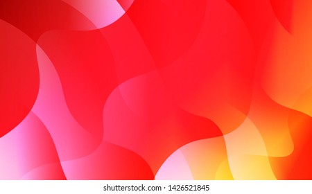 Geometric Wave Shape with Gradient Blurred Abstract Background. For Greeting Card, Flyer, Poster, Brochure, Banner Calendar. Vector Illustration