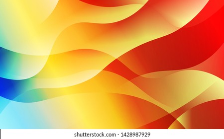 Geometric Wave Shape with Gradient Blurred Abstract Background. For Greeting Card, Flyer, Poster, Brochure, Banner Calendar. Vector Illustration